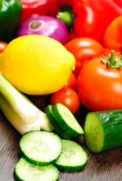 Different raw vegetables Stock-Fotos