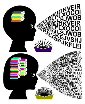 Different Reading Skills Stock Illustration