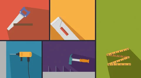 Different Repair Tools Stock Footage 58912219