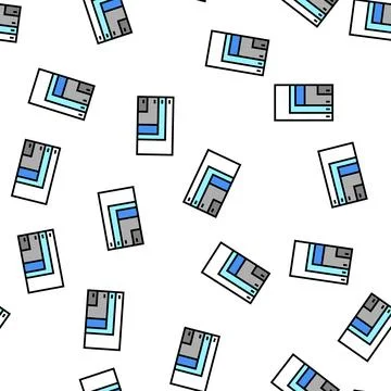 Different resolution and diagonal computer monitor vector seamless pattern 스톡 일러스트