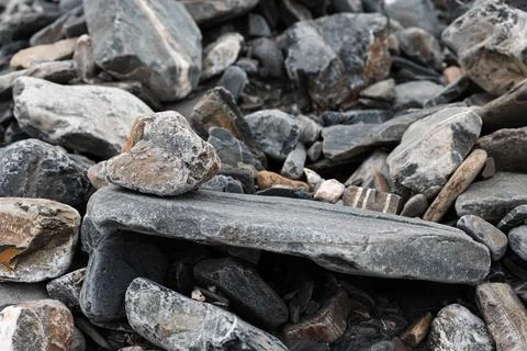 Different  river stone texture .  Colorful stone background Foto stock