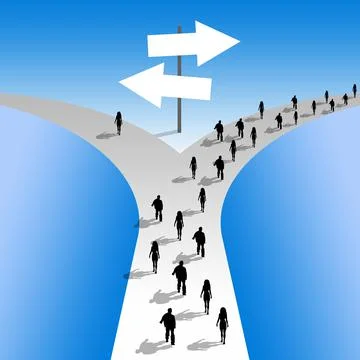 Different road Stock Illustration