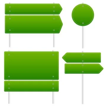 Different road signs Stock Illustration