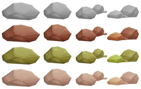 Different rocks Stock Illustration
