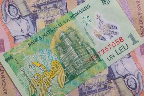 Different Romanian Lei Banknotes 库存照片