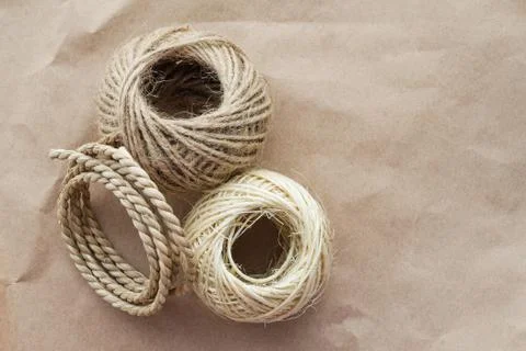 Different ropes over paper background Stock Photos