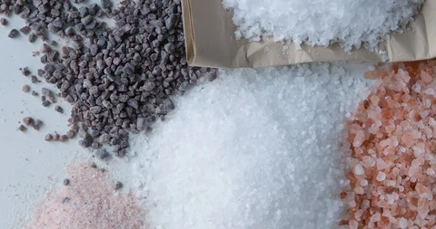 Different salt types Stock Footage 114492848
