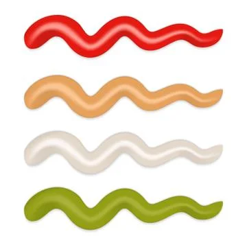 Different sauce isolated Stock Illustration