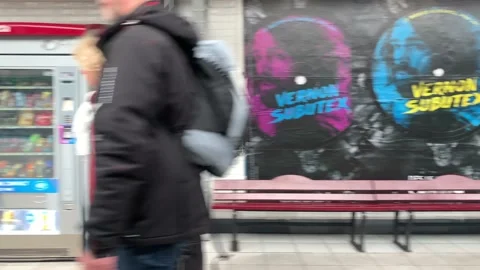 Different scenes of Paris as seen from a moving subway train in exterior Stock Footage 145173910