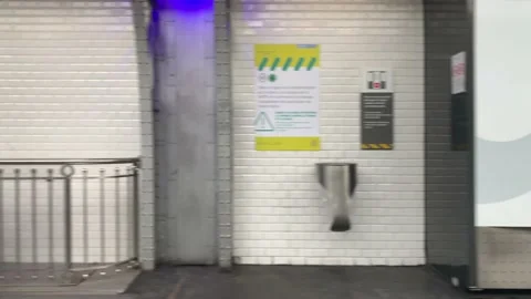 Different scenes of Paris as seen from a moving subway train in exterior Stock Footage 145173969