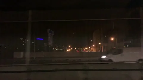 Different scenes of Paris as seen from a moving subway train in exterior Stock Footage 145174005