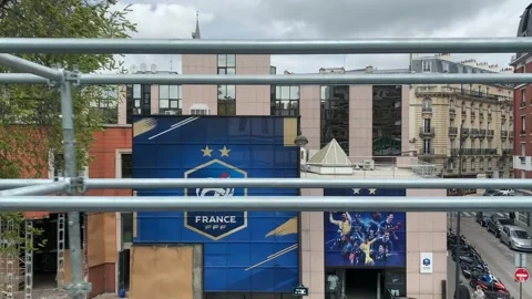 Different scenes of Paris as seen from a moving subway train in exterior Stock Footage 145174045