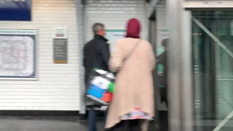 Different scenes of Paris as seen from a moving subway train in exterior Stock Footage 145174064