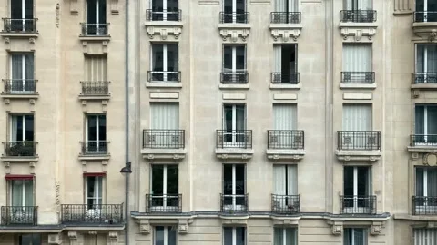 Different scenes of Paris as seen from a moving subway train in exterior Stock Footage 145177905