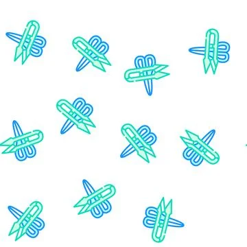 Different scissors color icon vector flat illustration Stock Illustration
