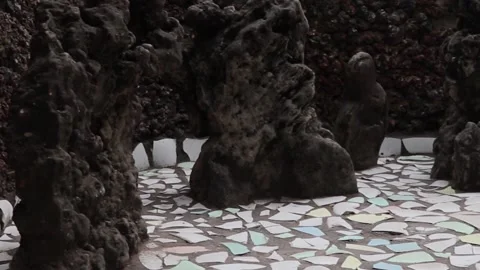 Different sculpture of rocks displayed at rock garden. 스톡 동영상 148253957
