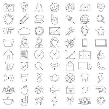 Different set icons Illustrazione stock