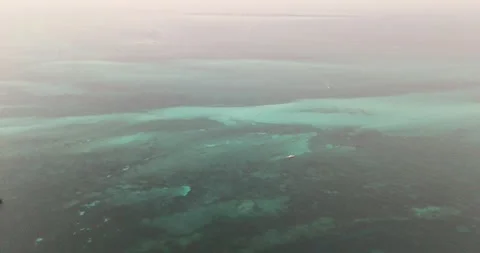 Different shades of crystal blue in the waters of the Caribbean Sea Stock Footage 310866036