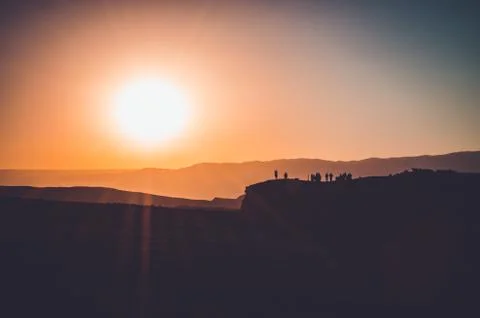 Different shadow tones at sunset in Atacama desert, Chile Stock Photos