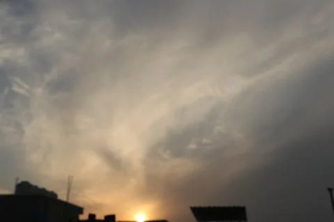 Different shape in blue sky 스톡 사진