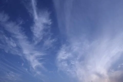 Different shape in blue sky Stock Photos