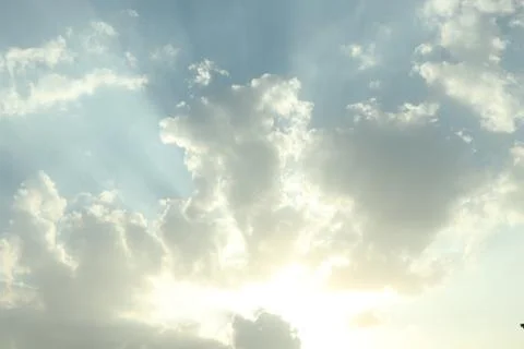 Different shape in blue sky Stock Photos