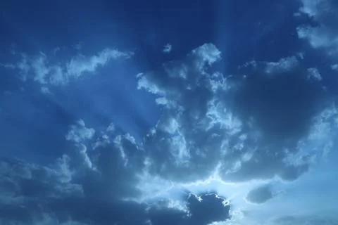 Different shape in blue sky Stock Photos