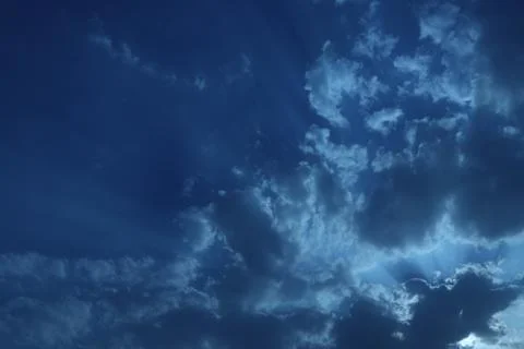 Different shape in blue sky Stock Photos