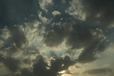 Different shape in blue sky Stock Photos