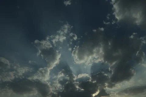 Different shape in blue sky Stock Photos