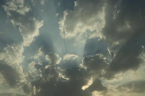 Different shape in blue sky Stock Photos