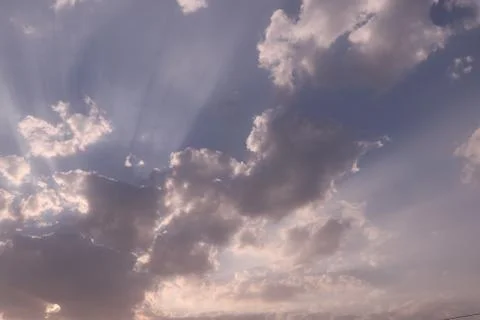 Different shape in blue sky Stock Photos