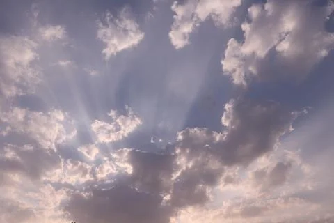 Different shape in blue sky Stock Photos