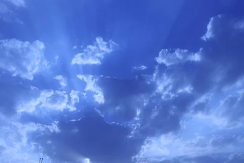 Different shape in blue sky Stock Photos