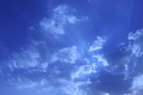 Different shape in blue sky Stock Photos