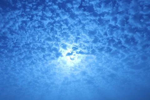 Different shape in blue sky Stock Photos