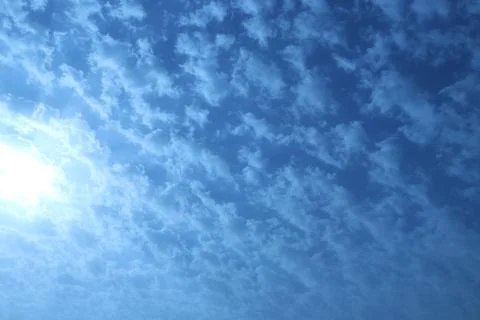 Different shape in blue sky Stock Photos