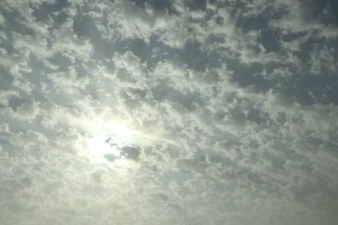 Different shape in blue sky Stock Photos