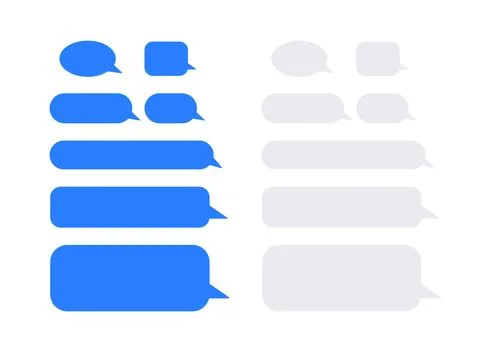 Different Shape Message Bubbles Illustrazione stock