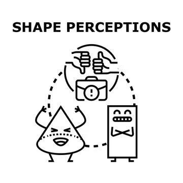 Different shape perceptions and business evaluation concept Stock Illustration