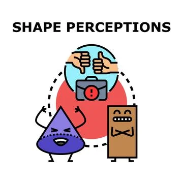 Different shape perceptions and business evaluation concept Stock Illustration
