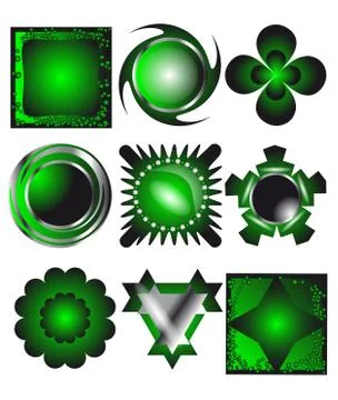 Different shapes and color empty icon Stock Illustration