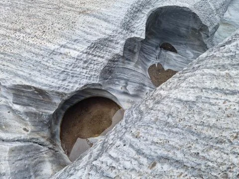 Different shapes and patterns on natural marble Foto stock
