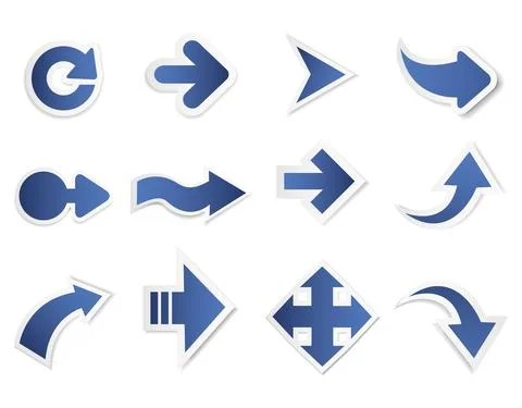 Different shapes arrow vector Stock Illustration