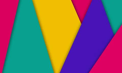 Different shapes of colored triangles with shadows Stock Illustration