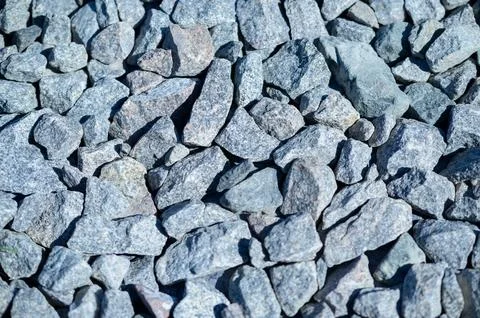 Different Shapes of Crushed Stone Stock Photos