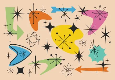 Different shapes of the fifties Stock Illustration