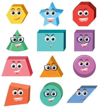 Different shapes on white background 스톡 일러스트