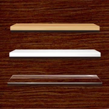 Different shelves set Stock Illustration