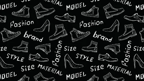 Different shoes on black background Stock Footage 121994930